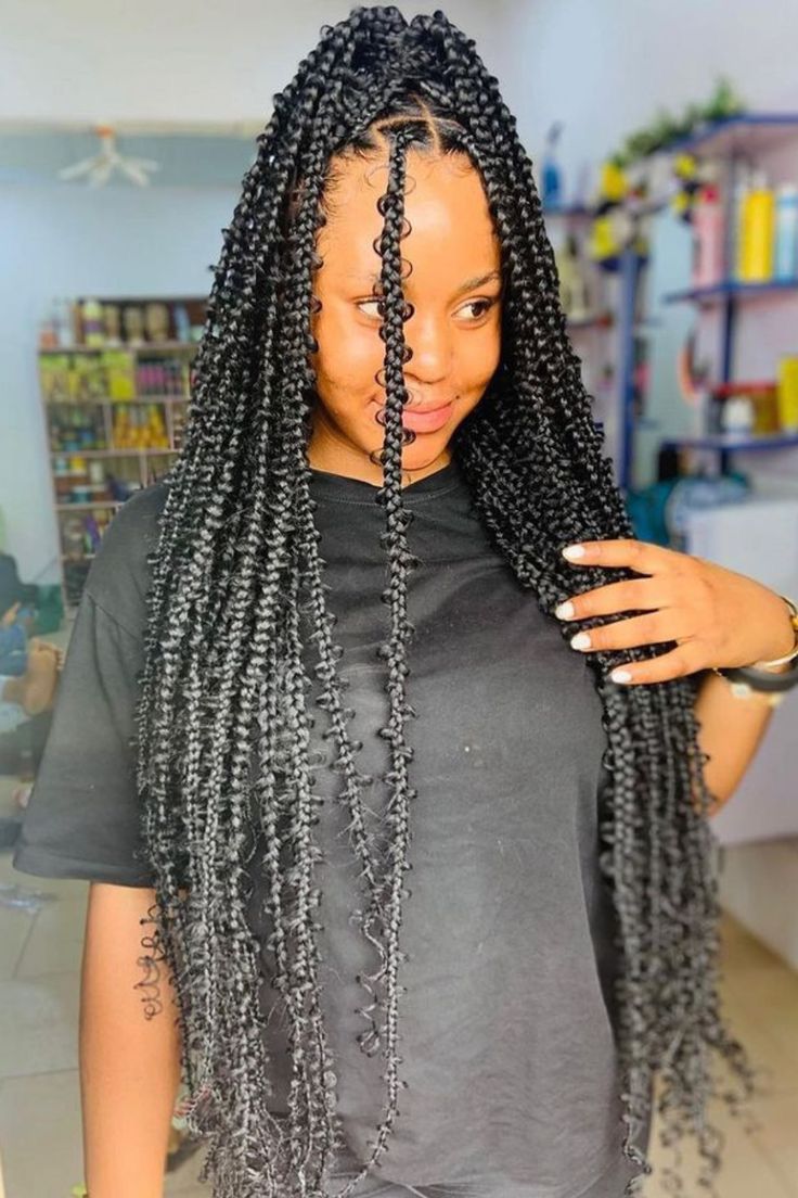 Beautiful Butterfly Box Braids protective hairstyle