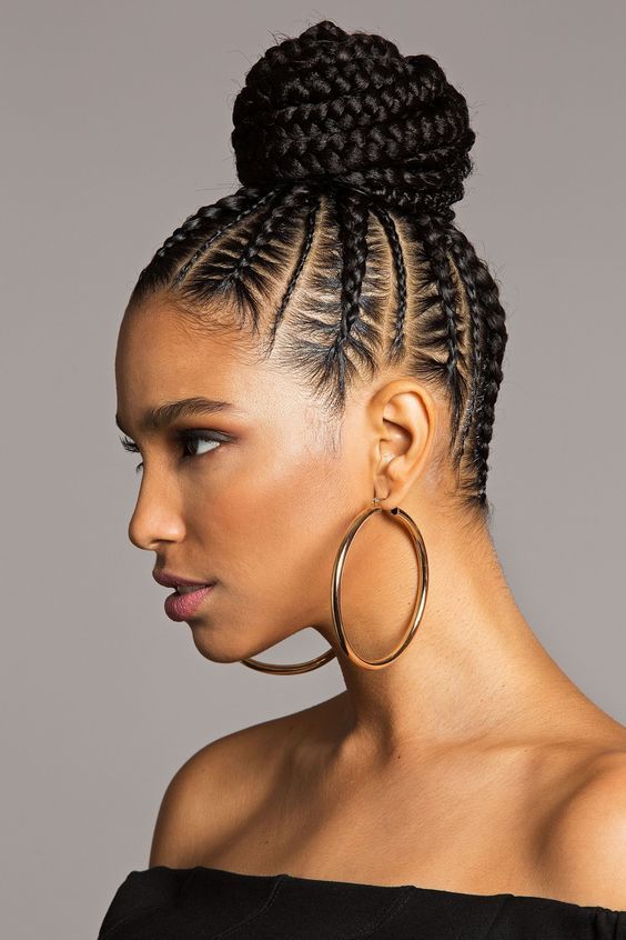 Beautiful Cornrows protective hairstyle