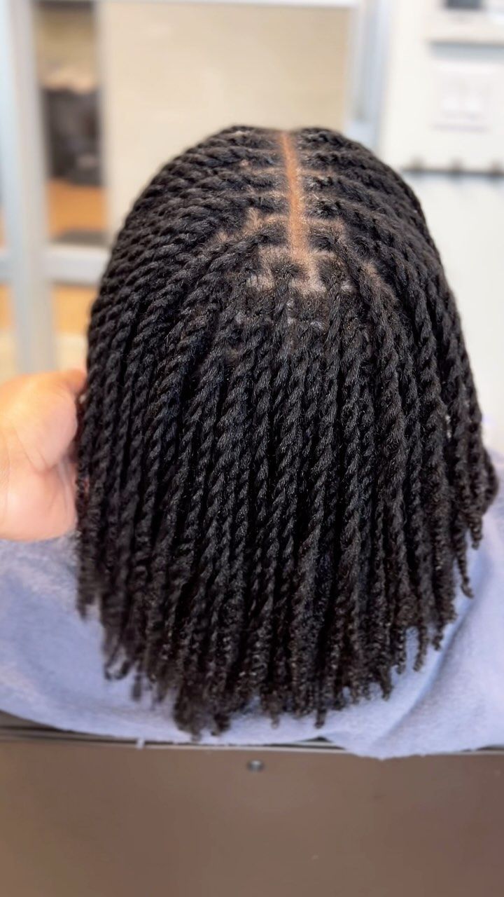Flat Twist Natural Hair protective hairstyle